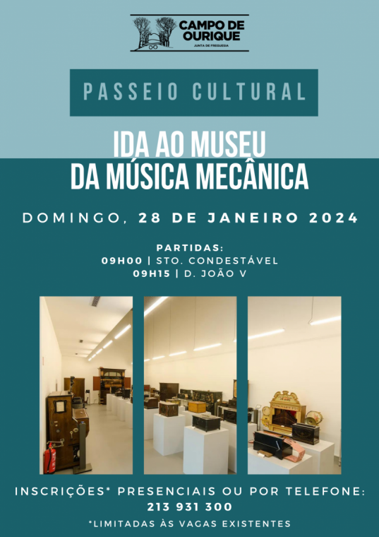 Passeio Cultural Janeiro 2024 - Museu da Música Mecânica 