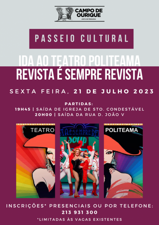 Passeio Cultural julho 2023 - Teatro Politeama